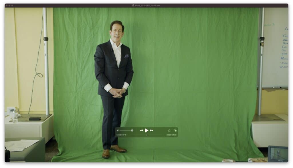 green screen video production recording